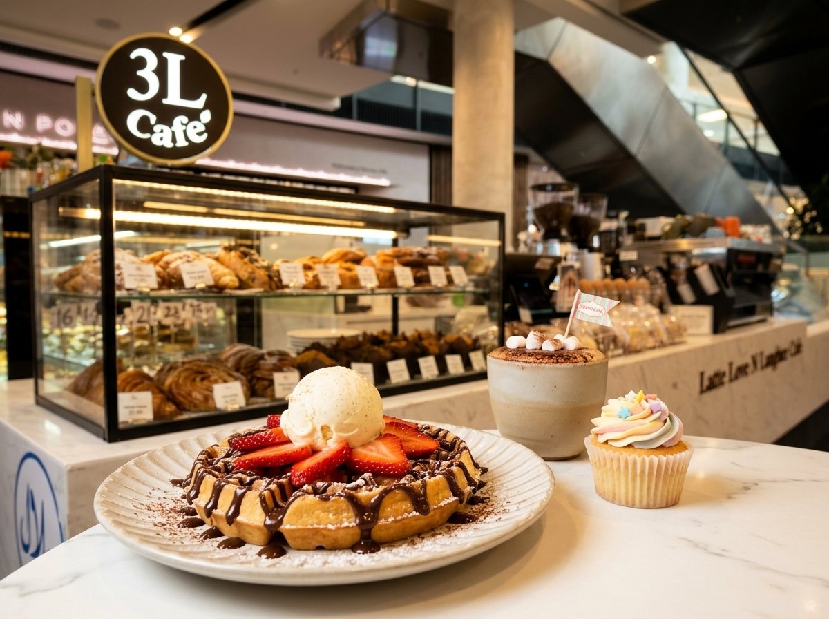 Carnival sweets, waffles and cupcakes at 3L Cafe