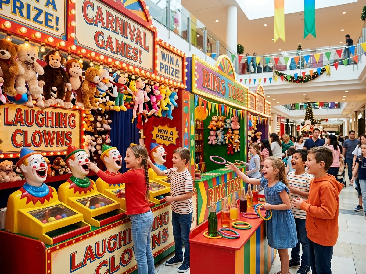 Kids laughing and playing carnival games at Highpoint